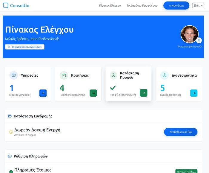 Dashboard screenshot
